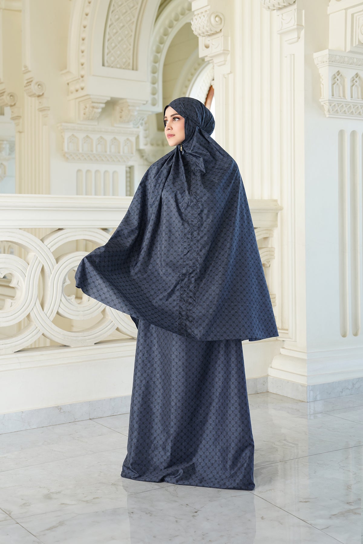 Prayer Robe Monogram Mini Capsule Prayer Robe - Navy – Buttonscarves