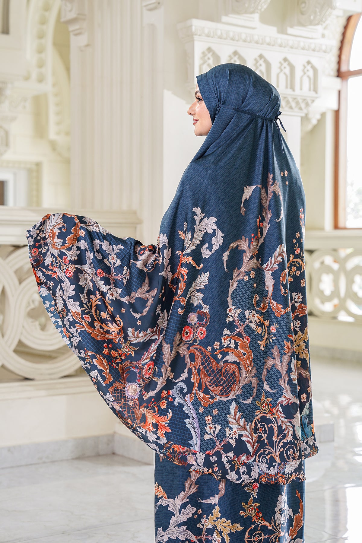 Praying Robe Royale - Grandeur Prayer Robe - Prussian – Buttonscarves