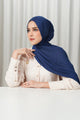 Tapis Satin Jacquard Shawl - Evening Blue