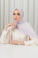 Tapis Satin Jacquard Shawl - Iris