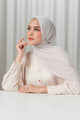 Tapis Satin Jacquard Shawl - Silver Gray