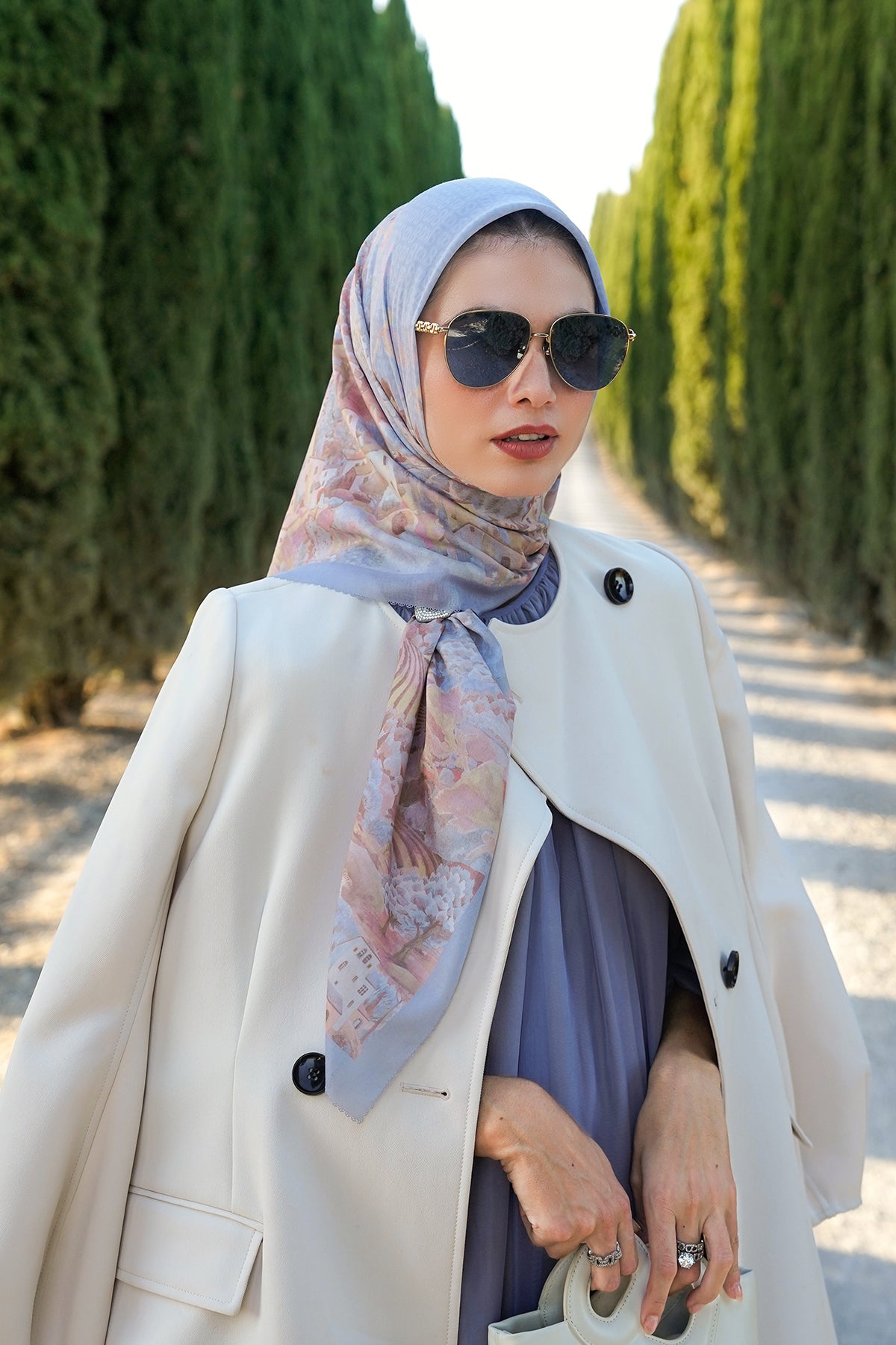 Tuscany Square - Cielo – Buttonscarves