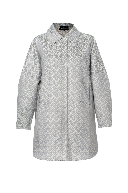 Bimu Jacquard Oversized Shirt - Grey