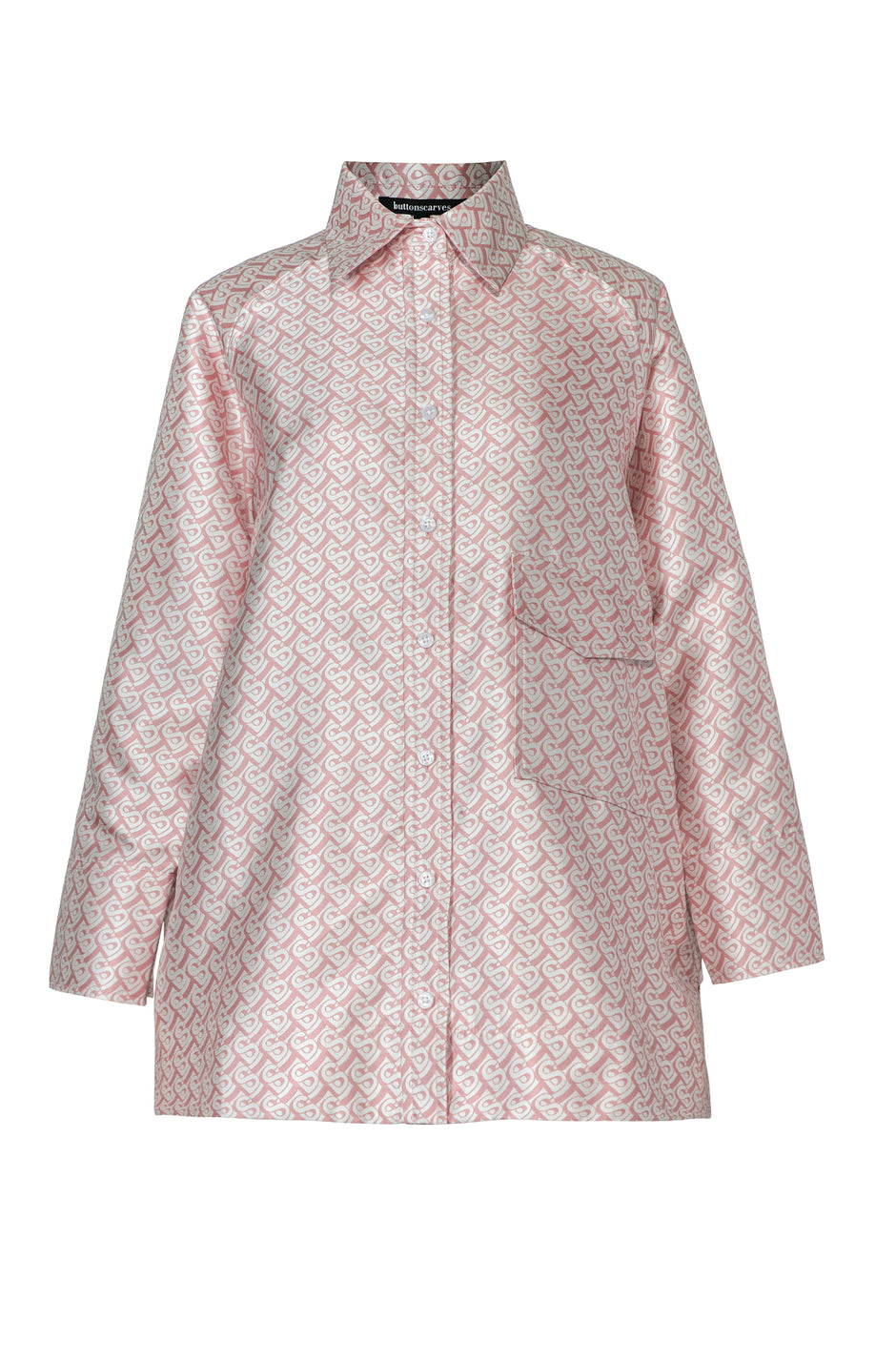 Bimu Jacquard Oversized Shirt - Taupe – Buttonscarves