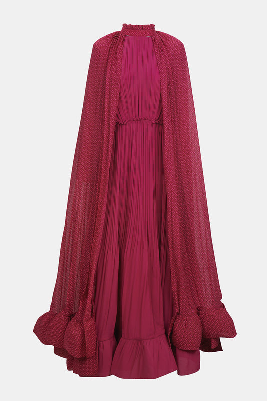Bimu Pleated Dress - Fuchsia