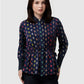 Nagita Silk Shirt - Navy