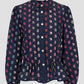 Nagita Peplum Shirt - Navy