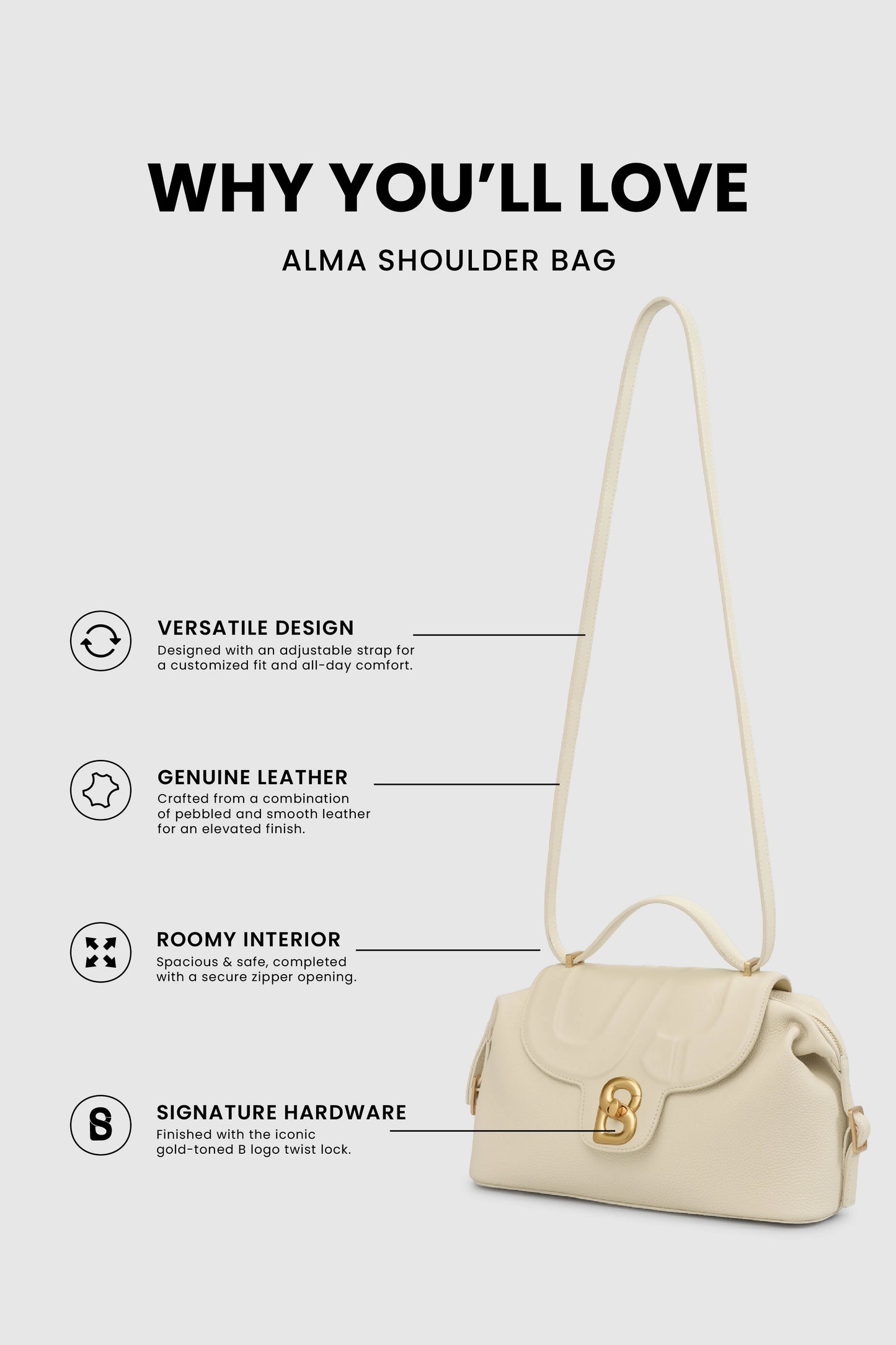 Alma Shoulder Bag - Chalk