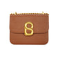 Audrey Chain Leather Bag Small - Caramel
