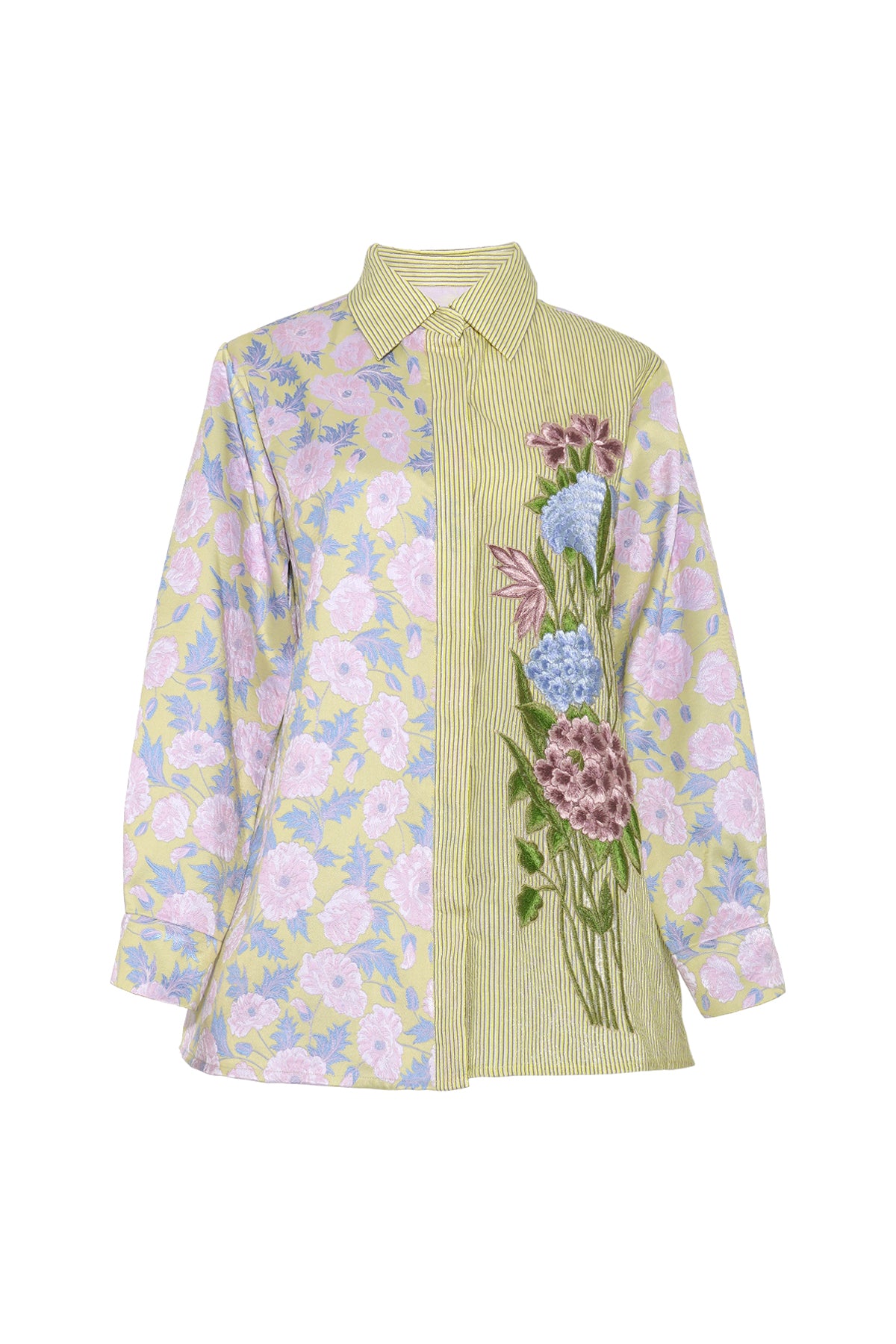Catrin Embroidery Shirt - Yellow