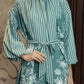 Chinoiserie Puffy Blouse - Teal