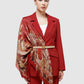 Dune Jacquard Voile - Crimson