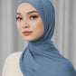 Tapis Satin Jacquard Shawl - Denim
