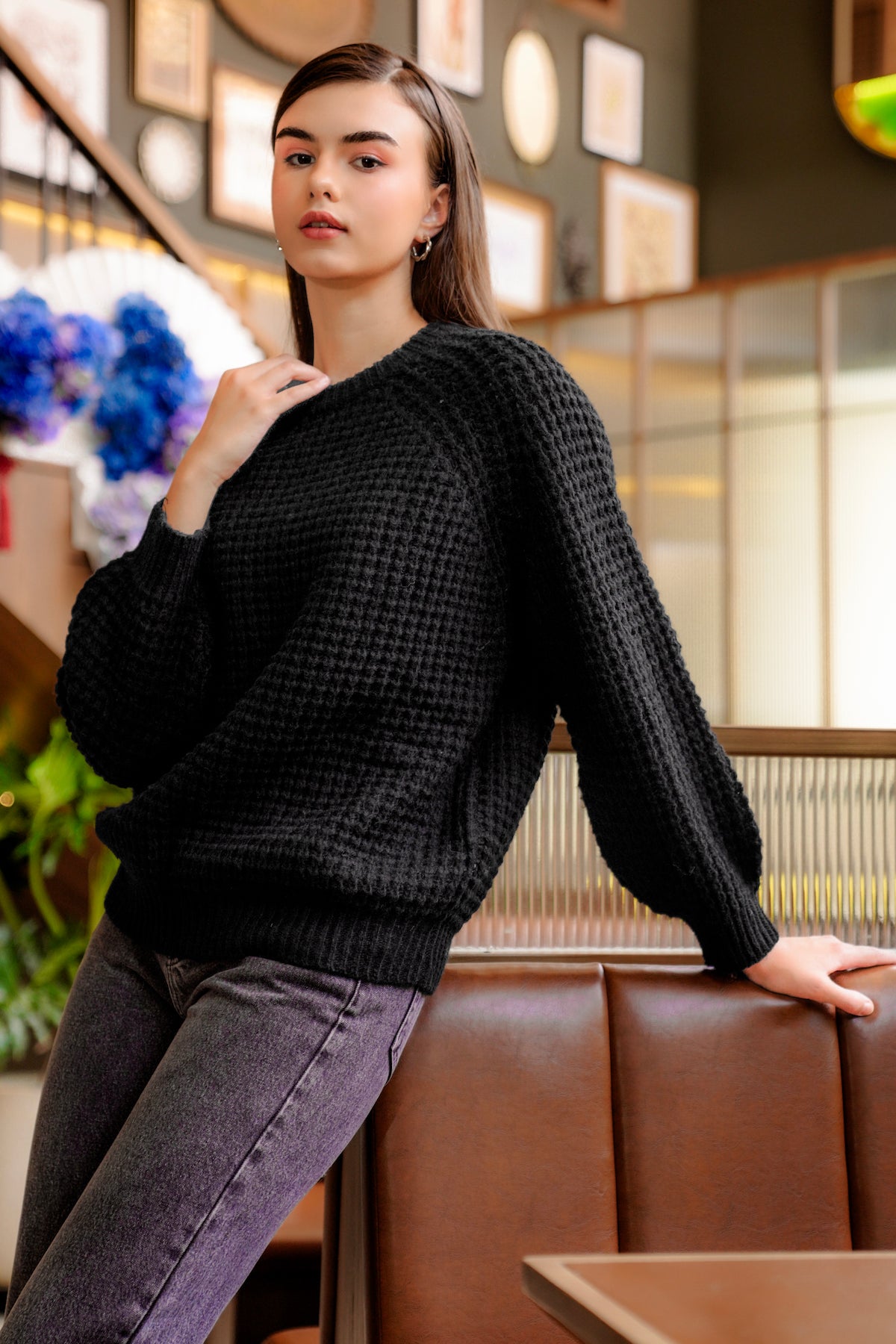 Willow Knit Sweater - Black