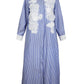 Feya Embroidered Shirt Dress - Blue