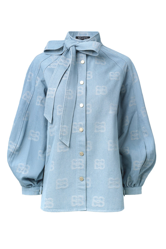 ASKyy Y 着飾っ DENIM TUNIC/ICE BLUE(サイズ2)