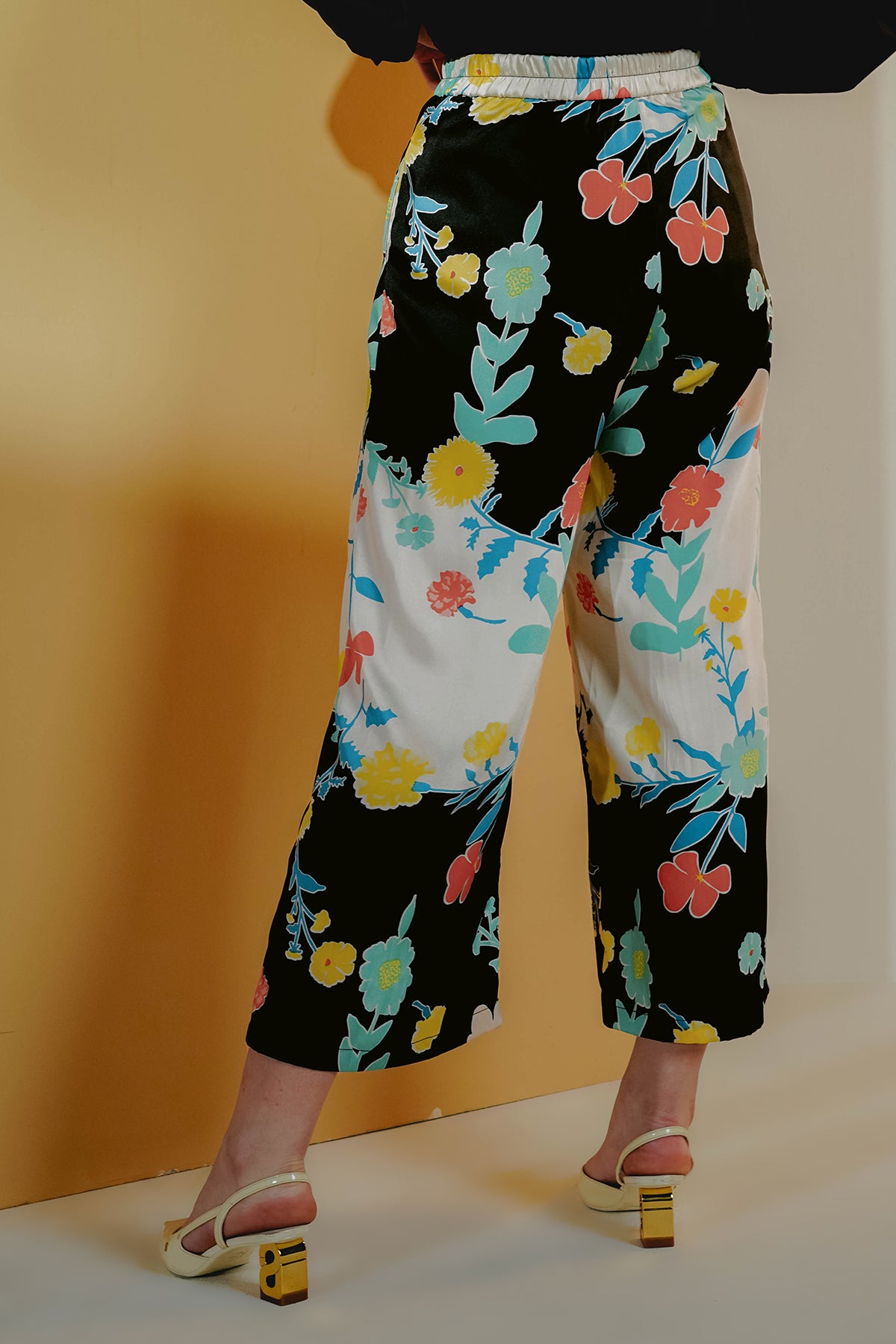 Diandra Wide Leg Culotte - Black – Buttonscarves