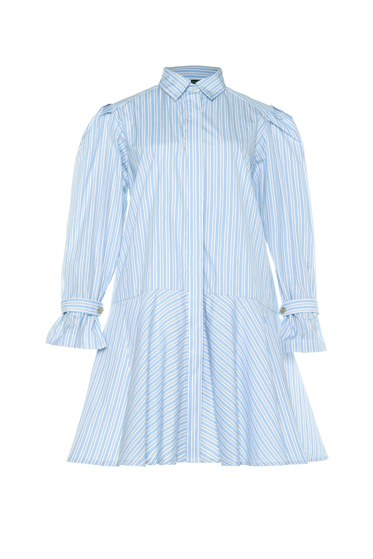 Dinara Striped Tunic Shirt - Navy Blue – Buttonscarves