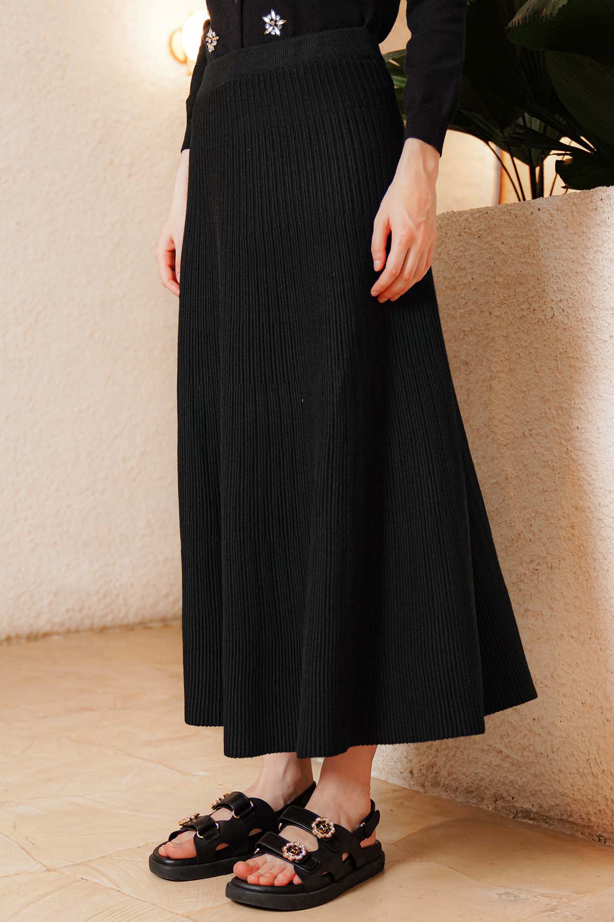 Ella Knit Skirt - Black