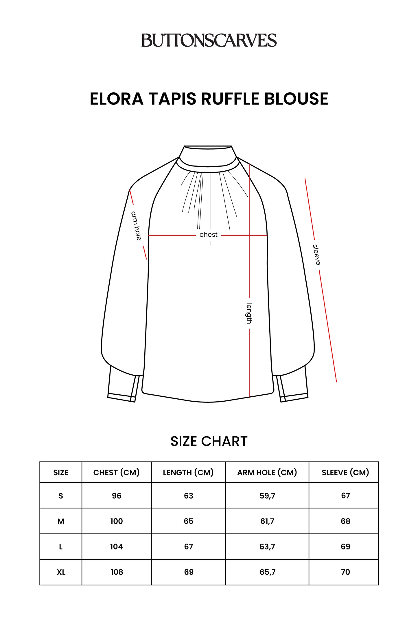 Elora Tapis Ruffle Blouse - Wheat