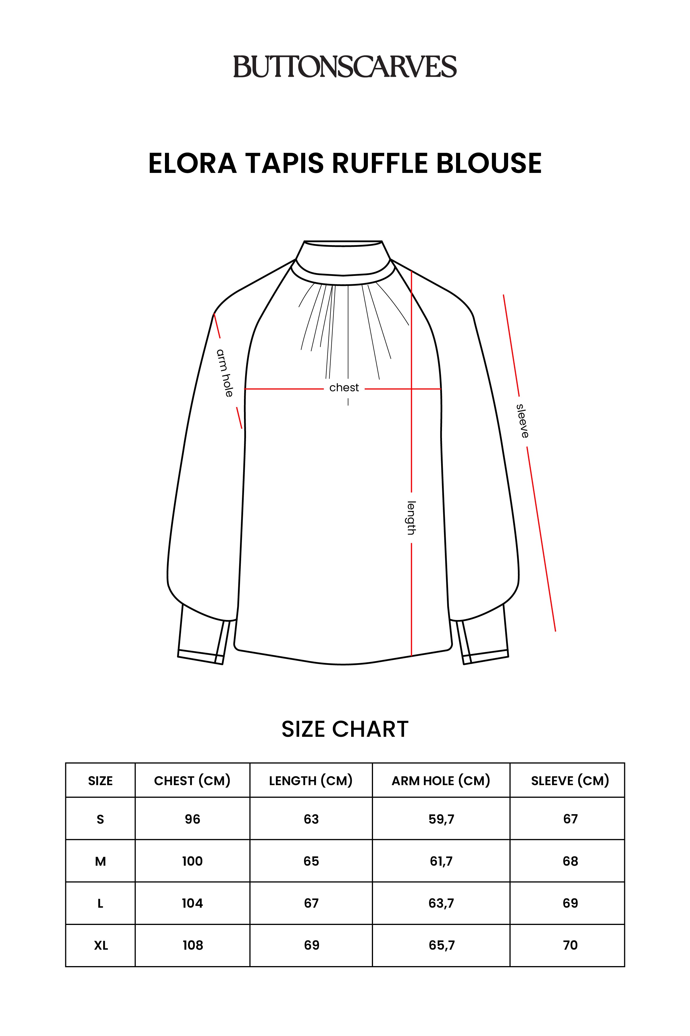 Elora Tapis Ruffle Blouse - Wheat