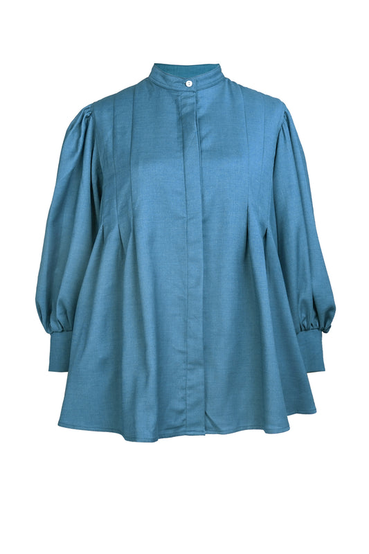 Edelie Puffy Shirt - Blue