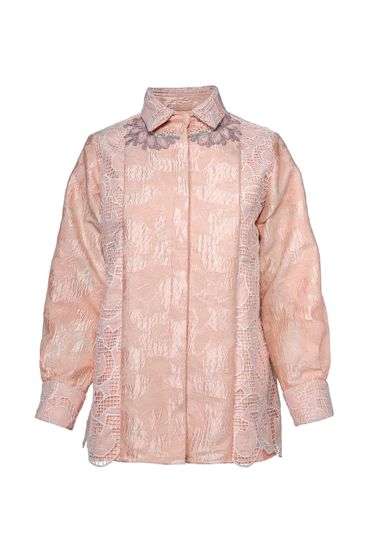 Edlyn Jacquard Shirt - Peach