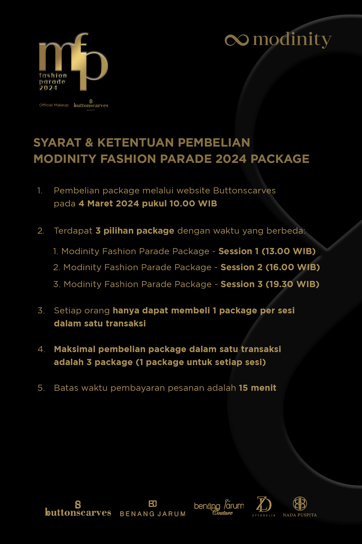 Modinity Fashion Parade Package - Session 3