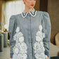 Geina Embroidered Shirt - Blue