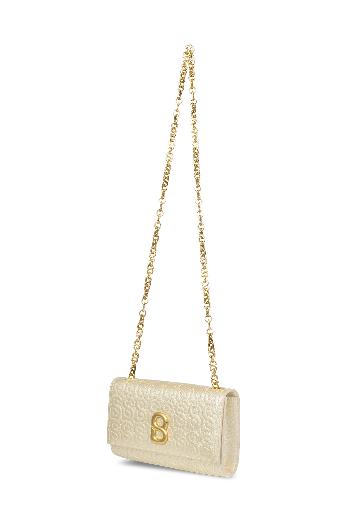 Luna Leather Wallet on Chain - Gold