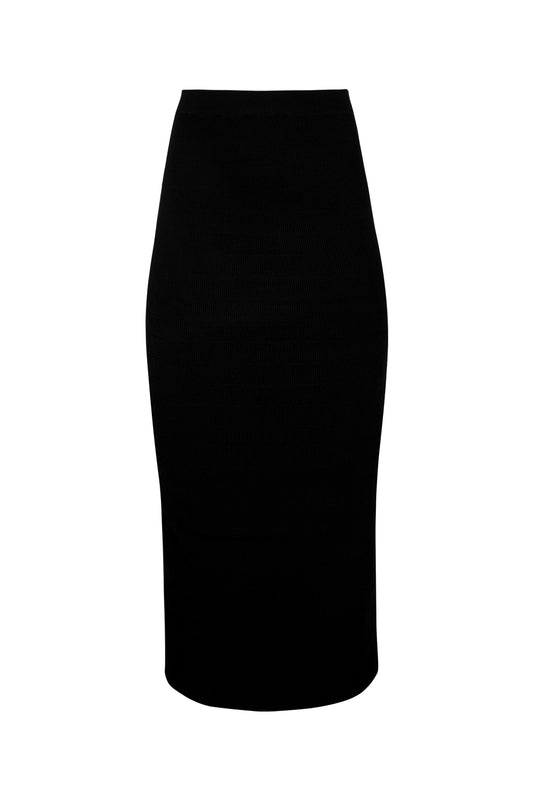 Hailey Knit Skirt - Black