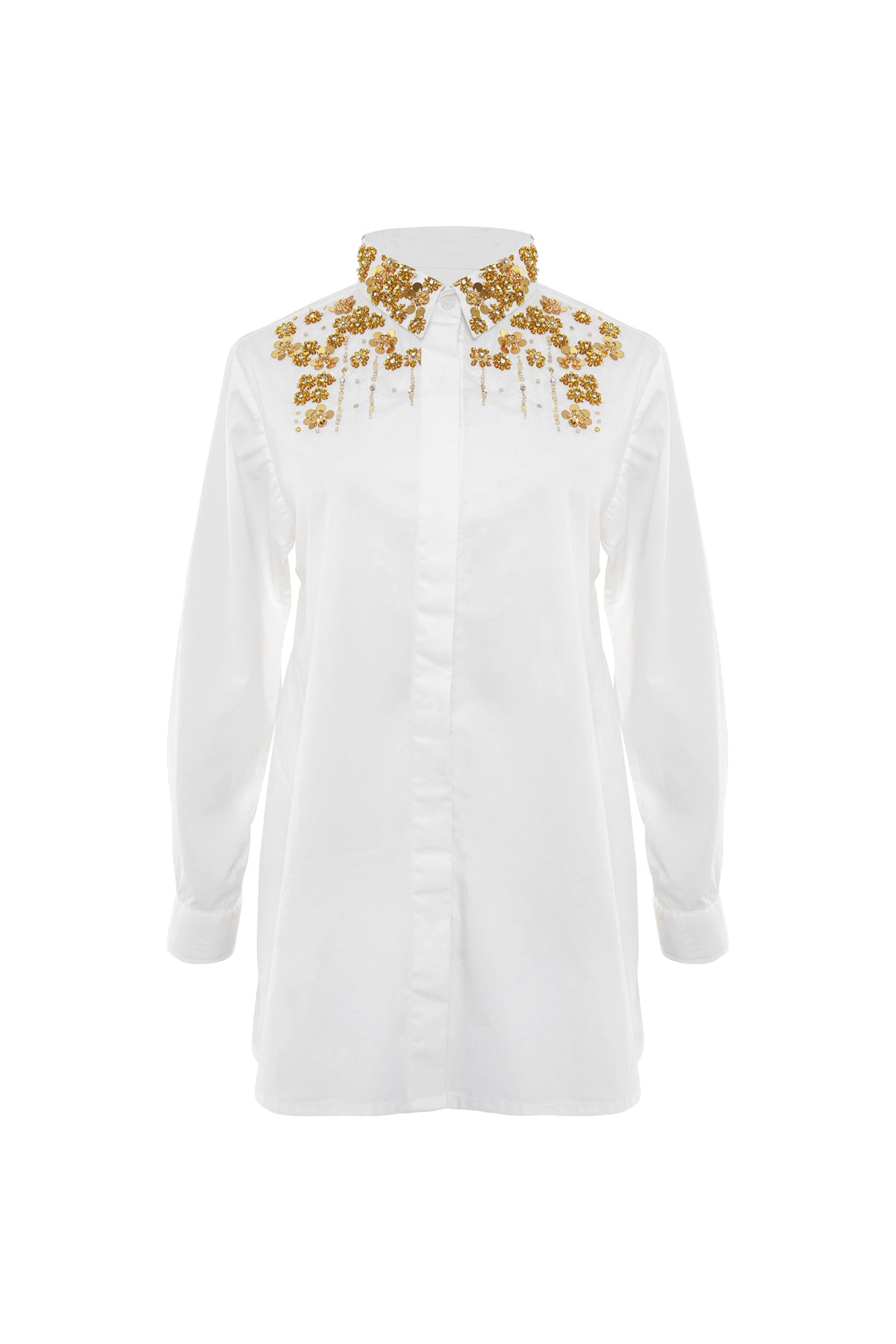 Kenna Beaded Shirt - White