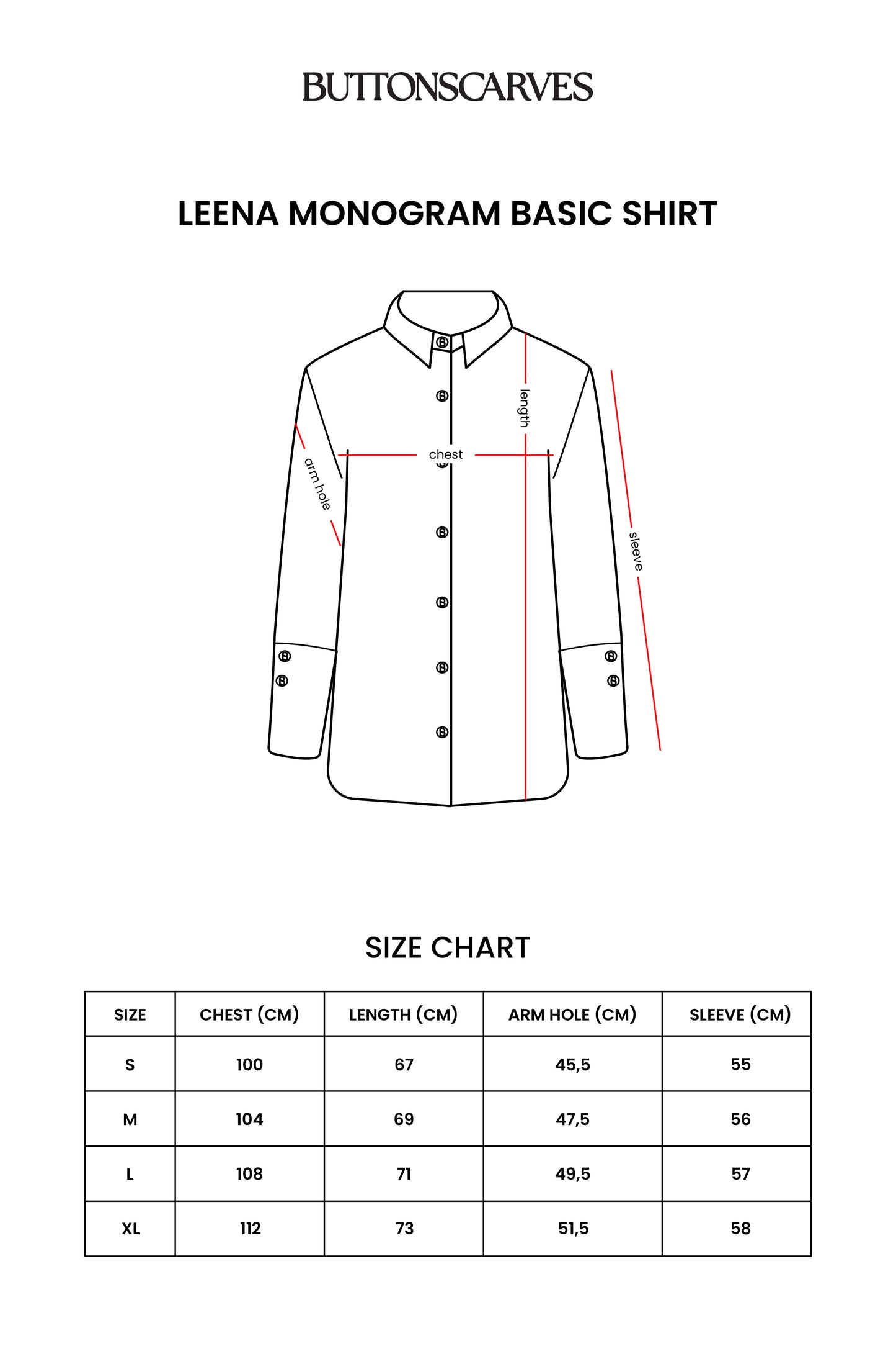 Leena Monogram Basic Shirt - Blue
