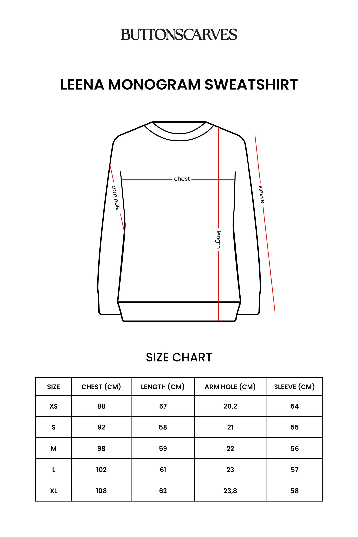 Leena Monogram Sweatshirt - Raspberry