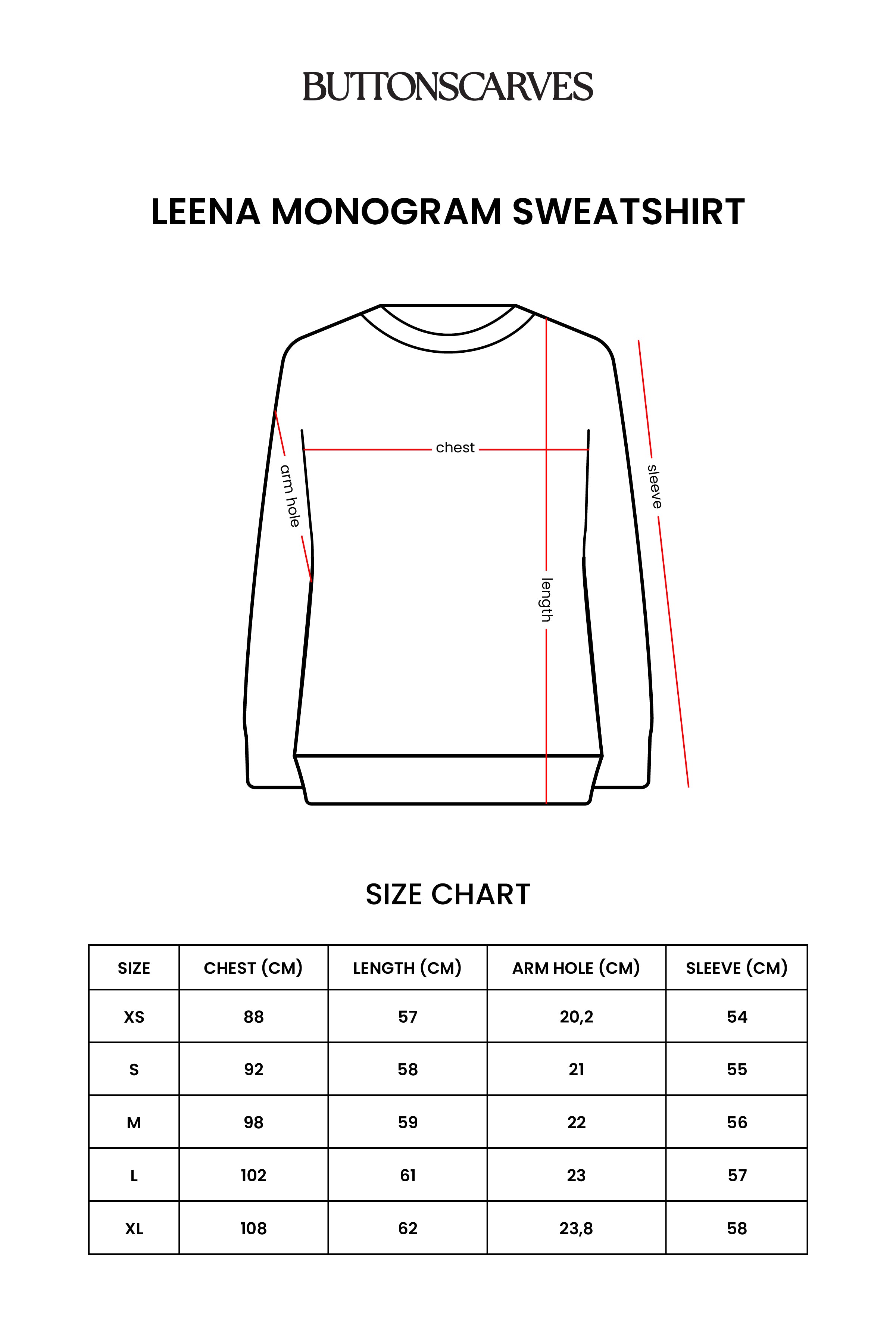 Leena Monogram Sweatshirt - Raspberry