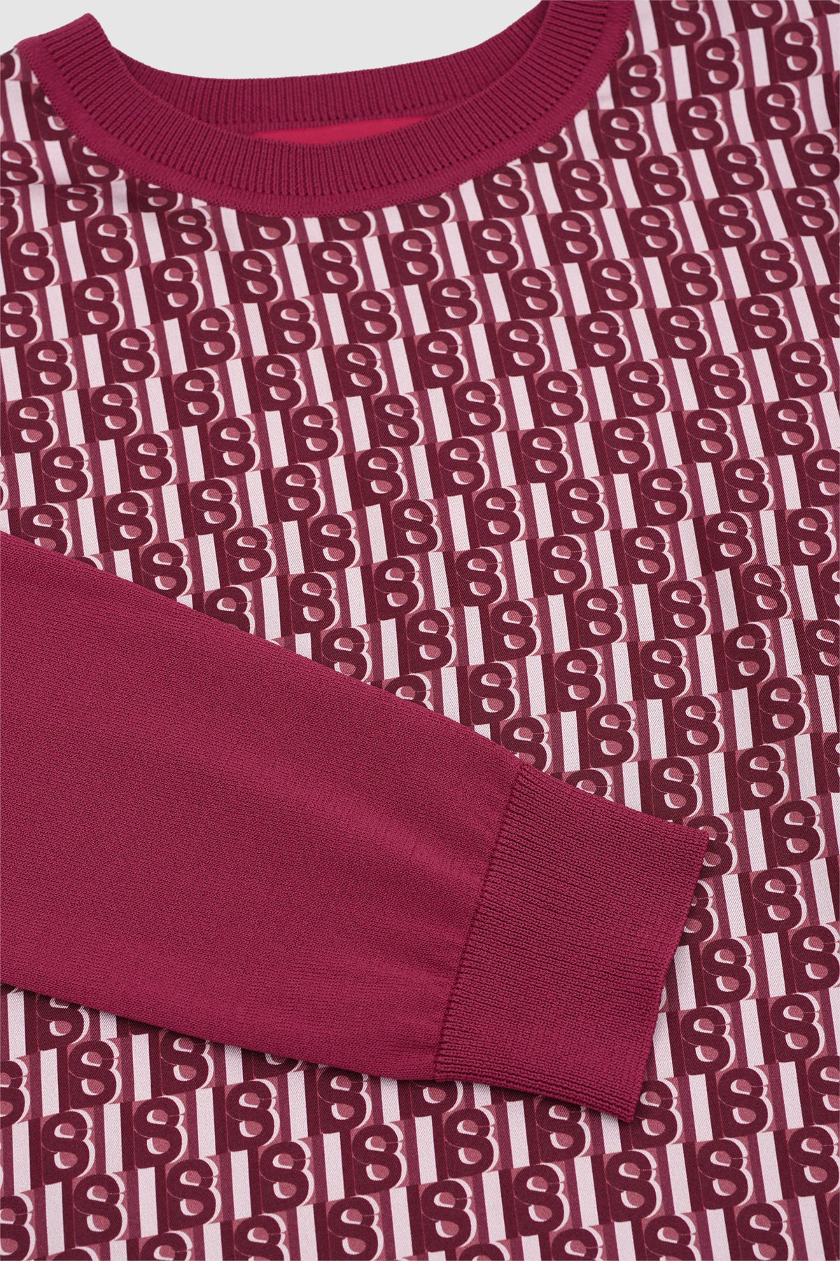 Leena Monogram Sweatshirt - Raspberry