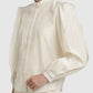 Louisa Pleated Shirt - Ivory