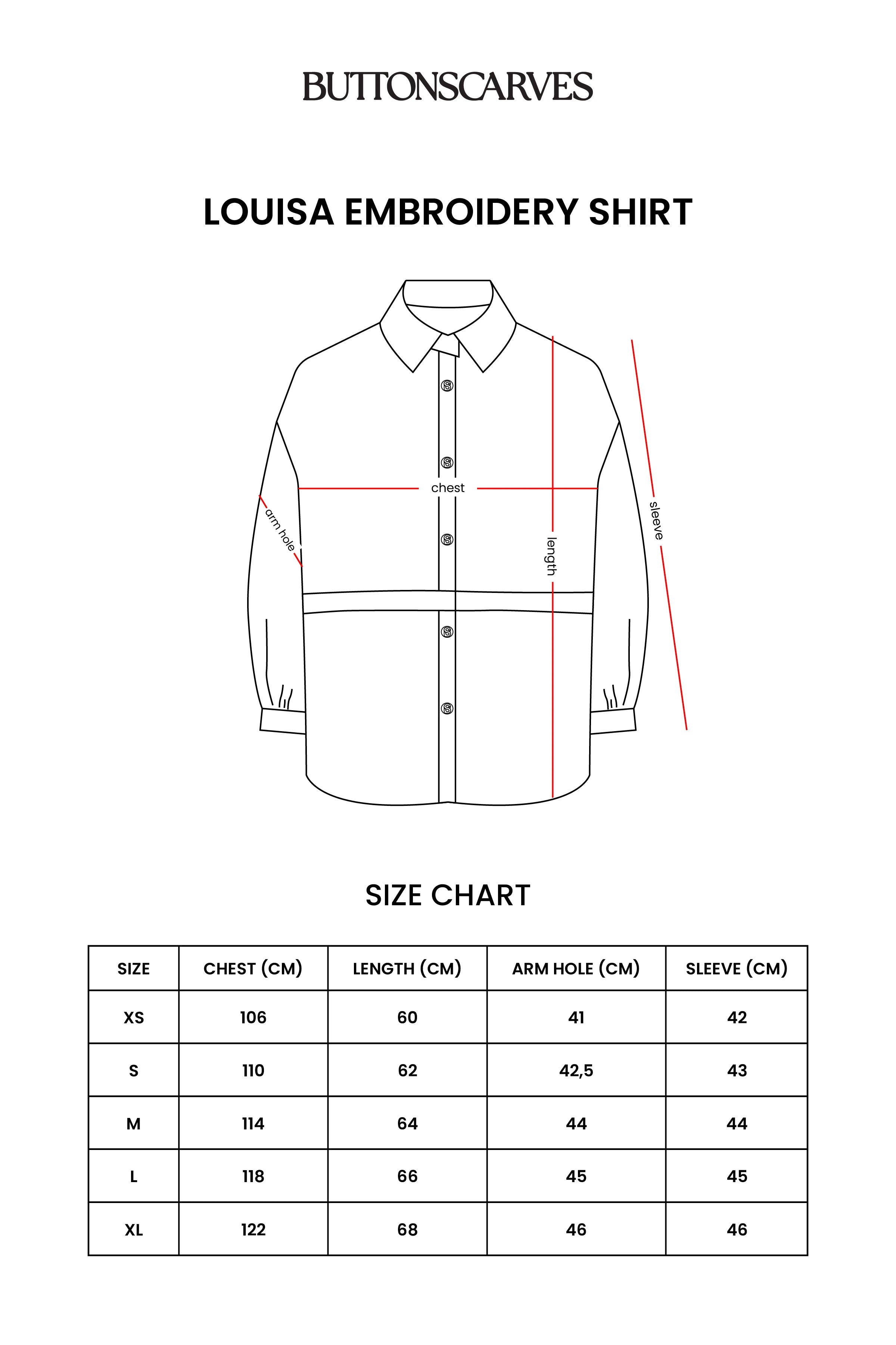 Louisa Embroidery Shirt - Ivory