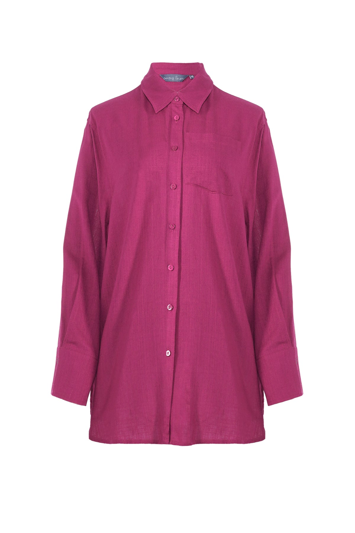 Linen Pocket Shirt - Mulberry