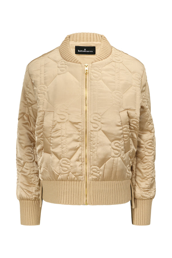 Lucy Bomber Jacket Beige Buttonscarves