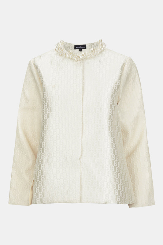 Monogram Jacquard Outer - Ecru