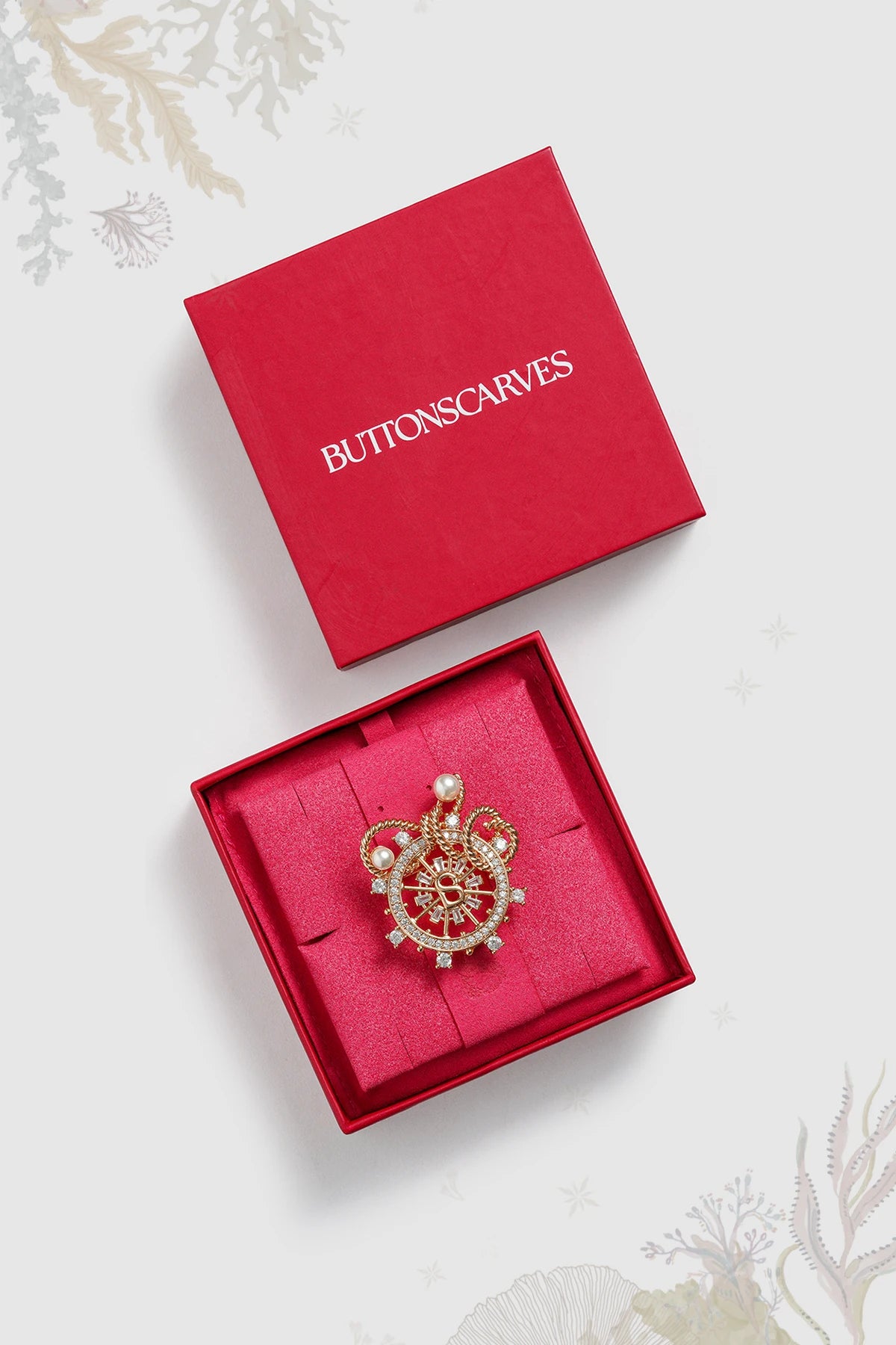 Maris Brooch - Rose Gold