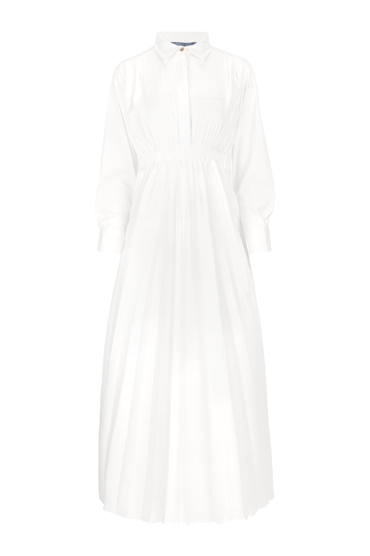 Masha Pleated Dress - White