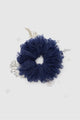 Monogram Mesh Scrunchie - Deep Sea