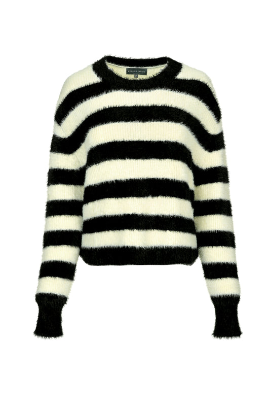 Nicole Striped Sweater - Black