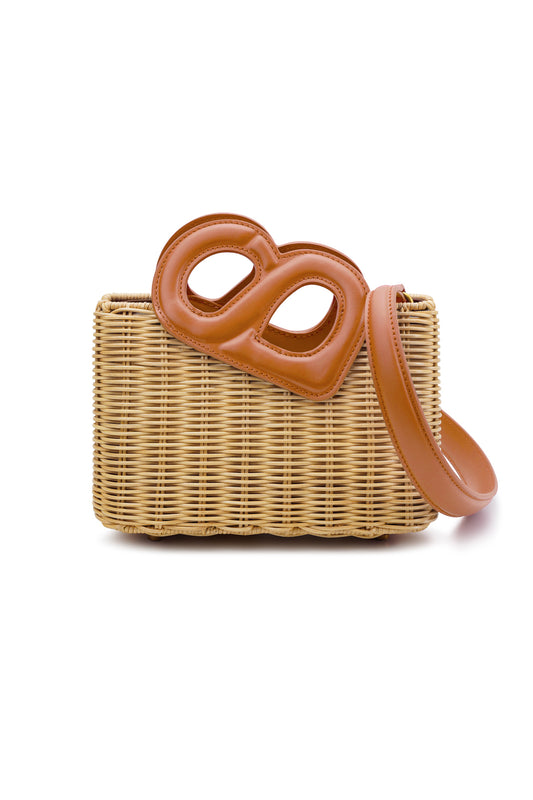 Nina Rattan Bag - Brown
