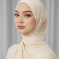 Tapis Satin Jacquard Shawl - Oatmeal