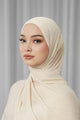 Tapis Satin Jacquard Shawl - Oatmeal