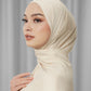 Tapis Satin Jacquard Shawl - Oatmeal