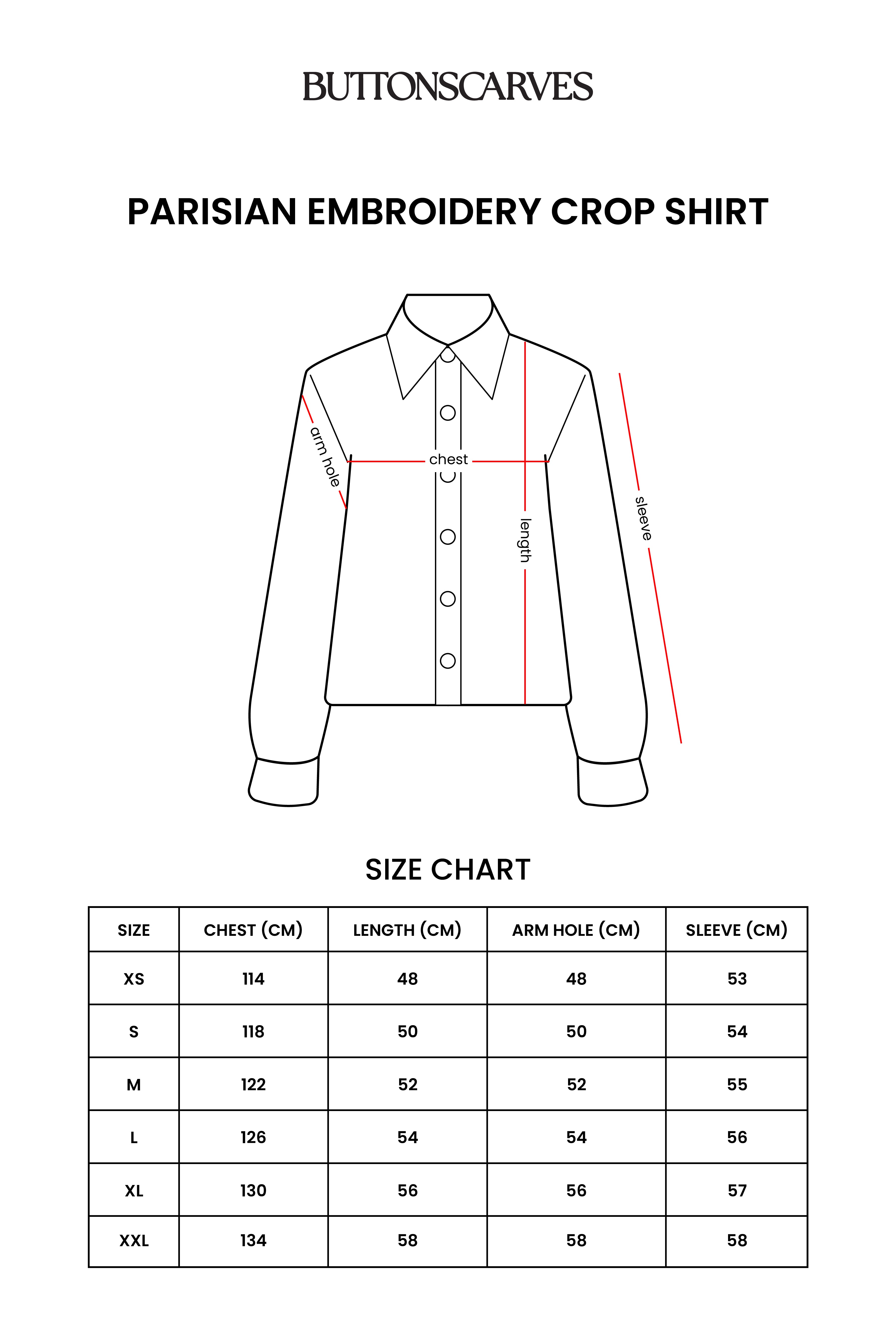 Parisian Embroidery Crop Shirt - White